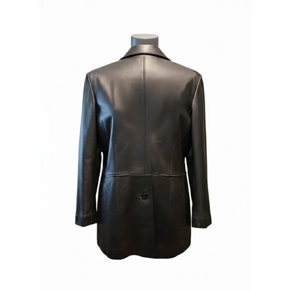 Worthington Black Genuine Lambskin Leather Jacket Plus XL - Picture 2 of 12